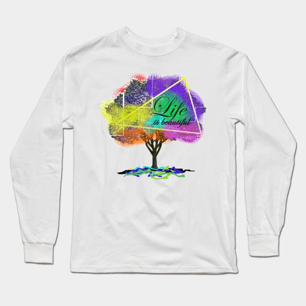 Tree Design Long Sleeve T-Shirt by Crazydodo